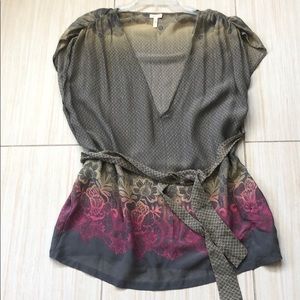 Flounce Silk Top